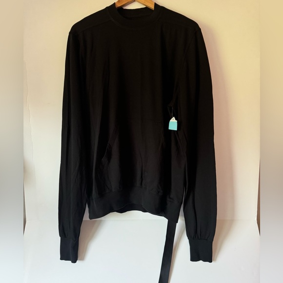 Rick Owens granbury crew sweatshirt long sleeve black DU01B7283 SIZE M NWT - Picture 2 of 10